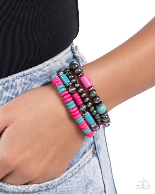 Adorably Abundant - Pink Bracelet