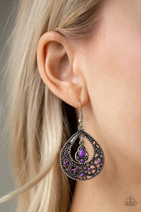 All-Girl Glow - Purple Earring