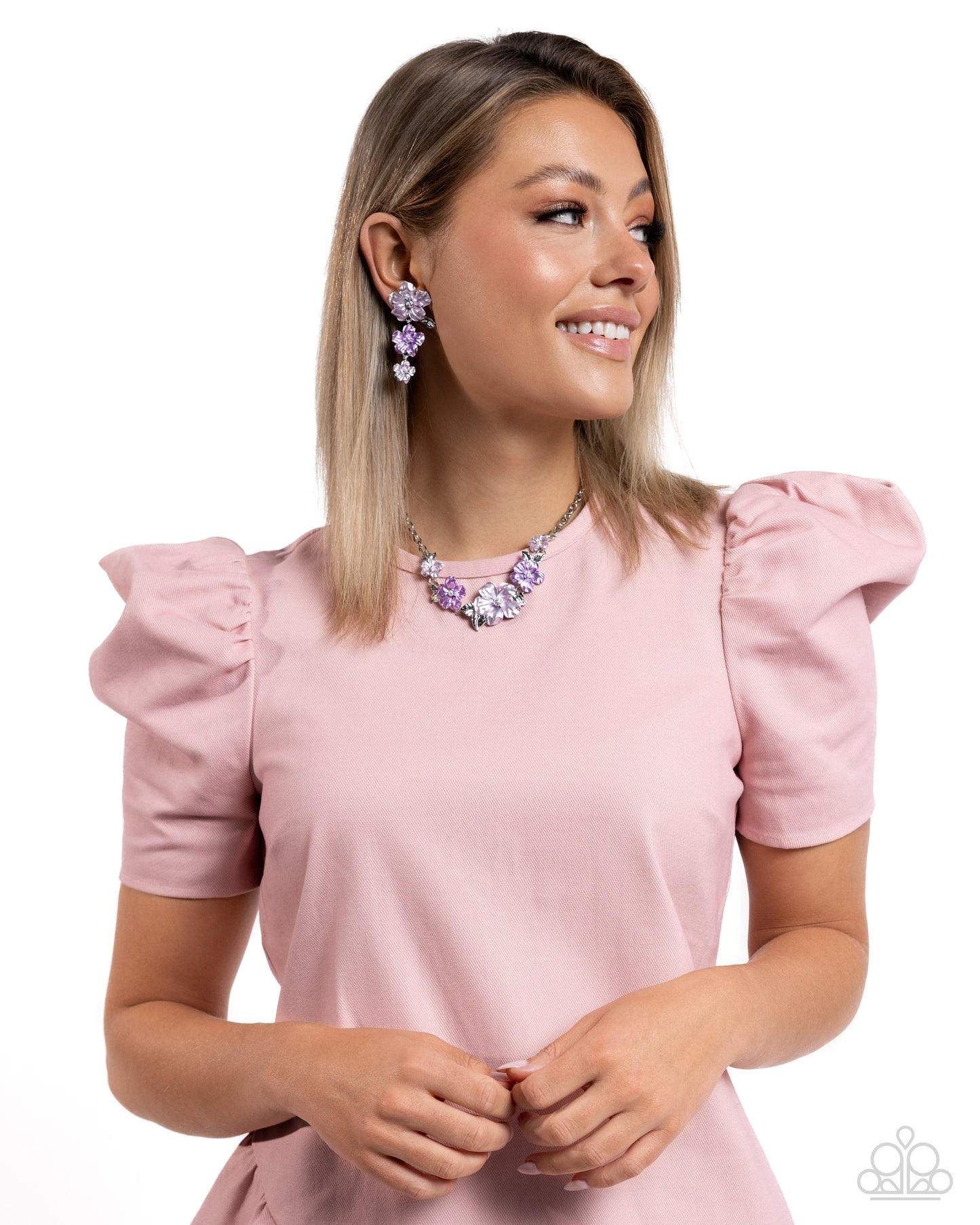 Balanced Bouquet - Purple Earring