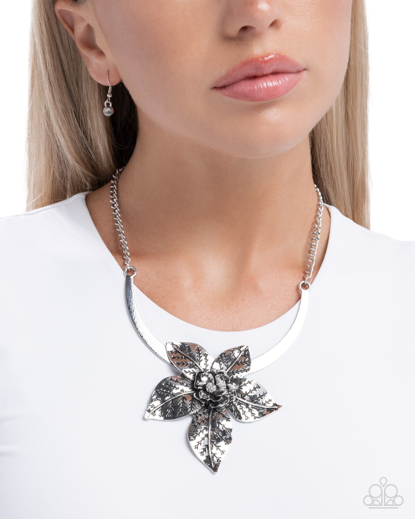 Botanical Broadcast - Silver Necklace