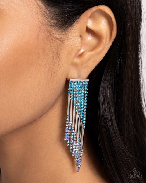 Careless Cascade - Blue Earring
