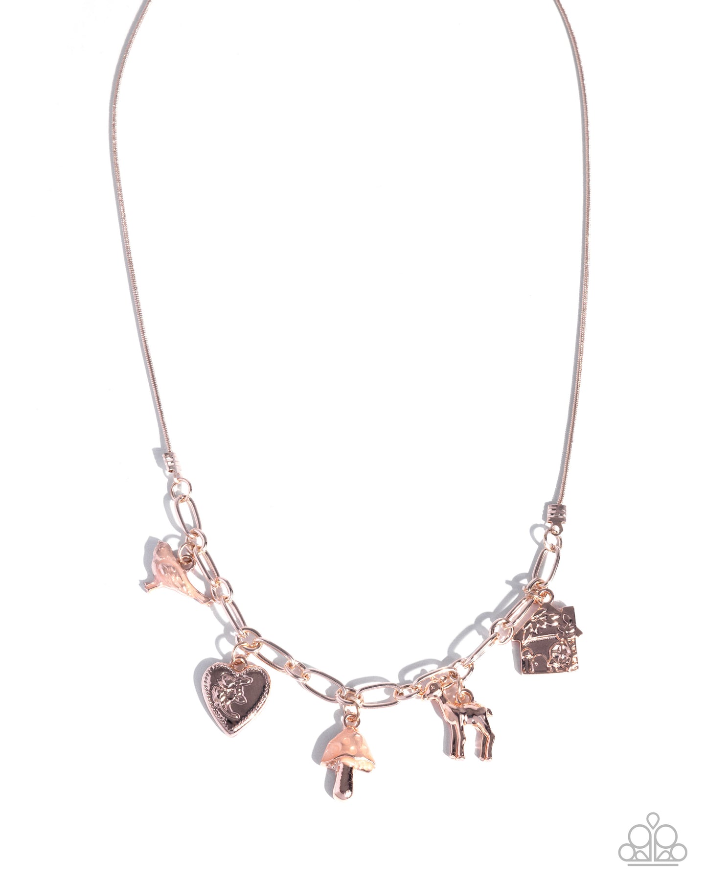 Fairytale Fanfare - Rose Gold Necklace and Fairytale Flourish - Rose Gold Bracelet - Complete Look