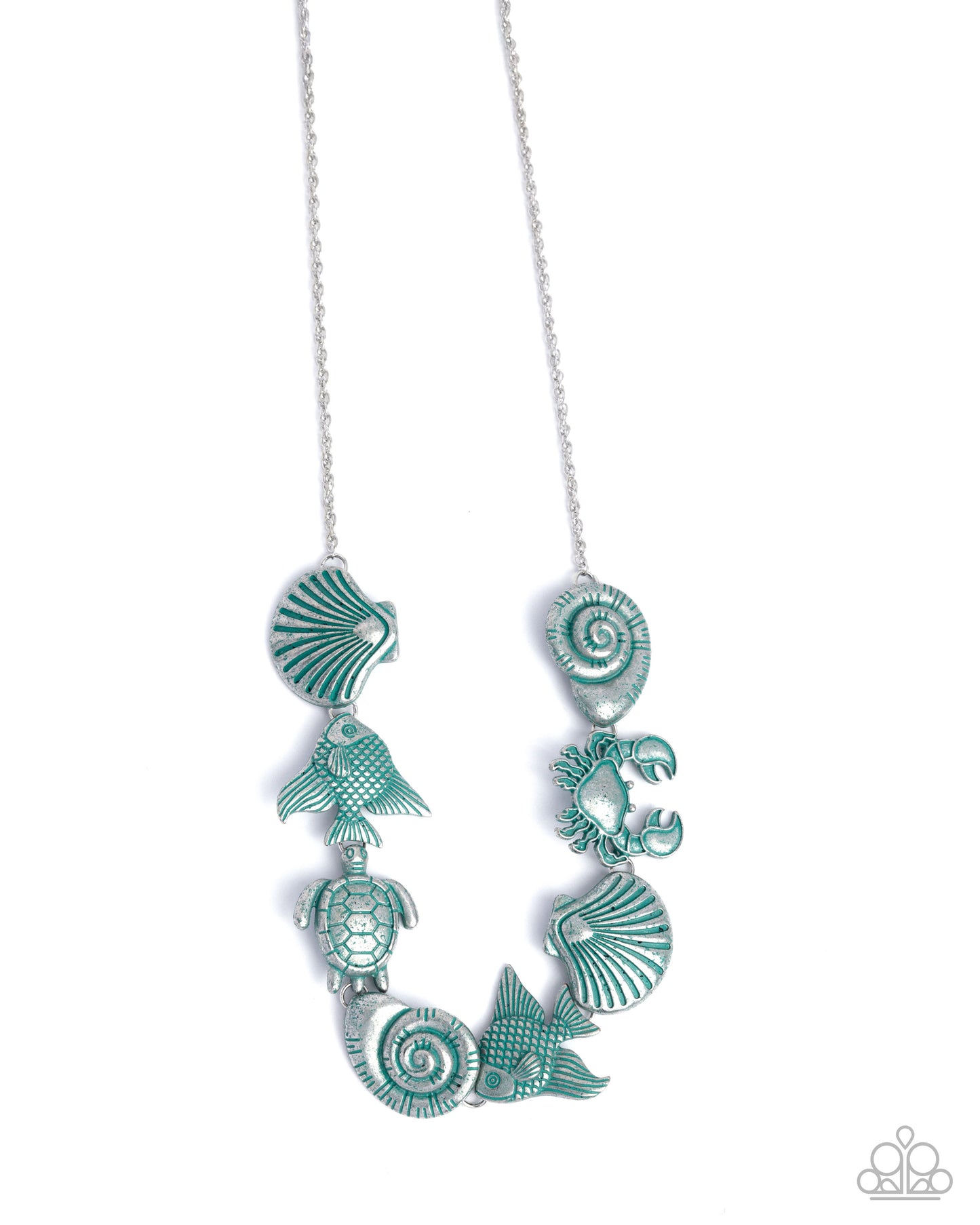Coastal Shelf - Blue Necklace and Coastal Cay - Blue Bracelet - Complet Look