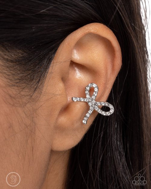 Convincing Charm - White Earring