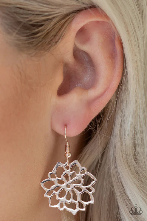 Darling Dahlia - Rose Gold Earring