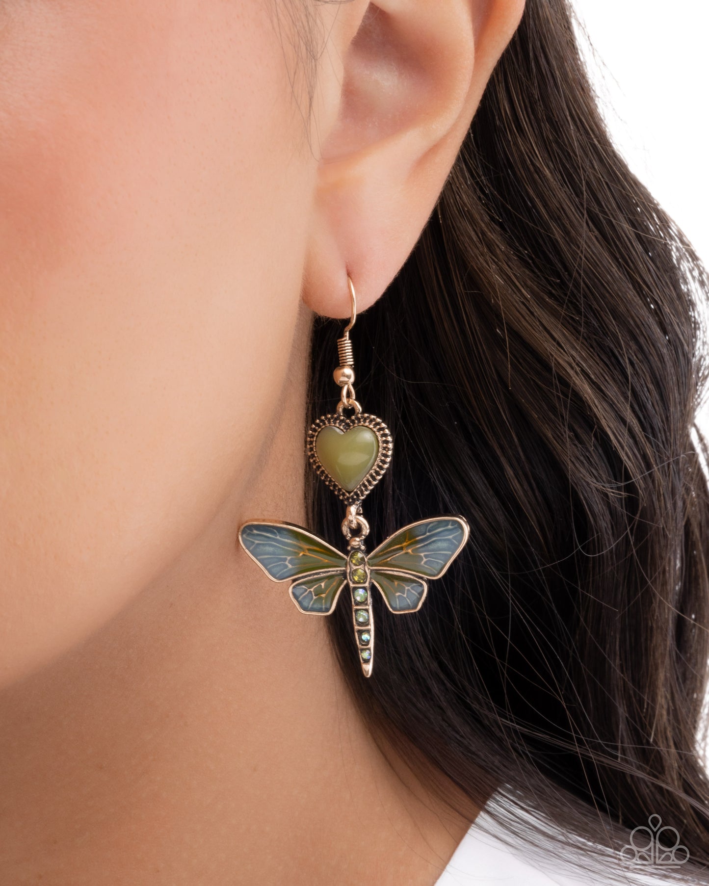 Dragonfly Devotion - Green Earring