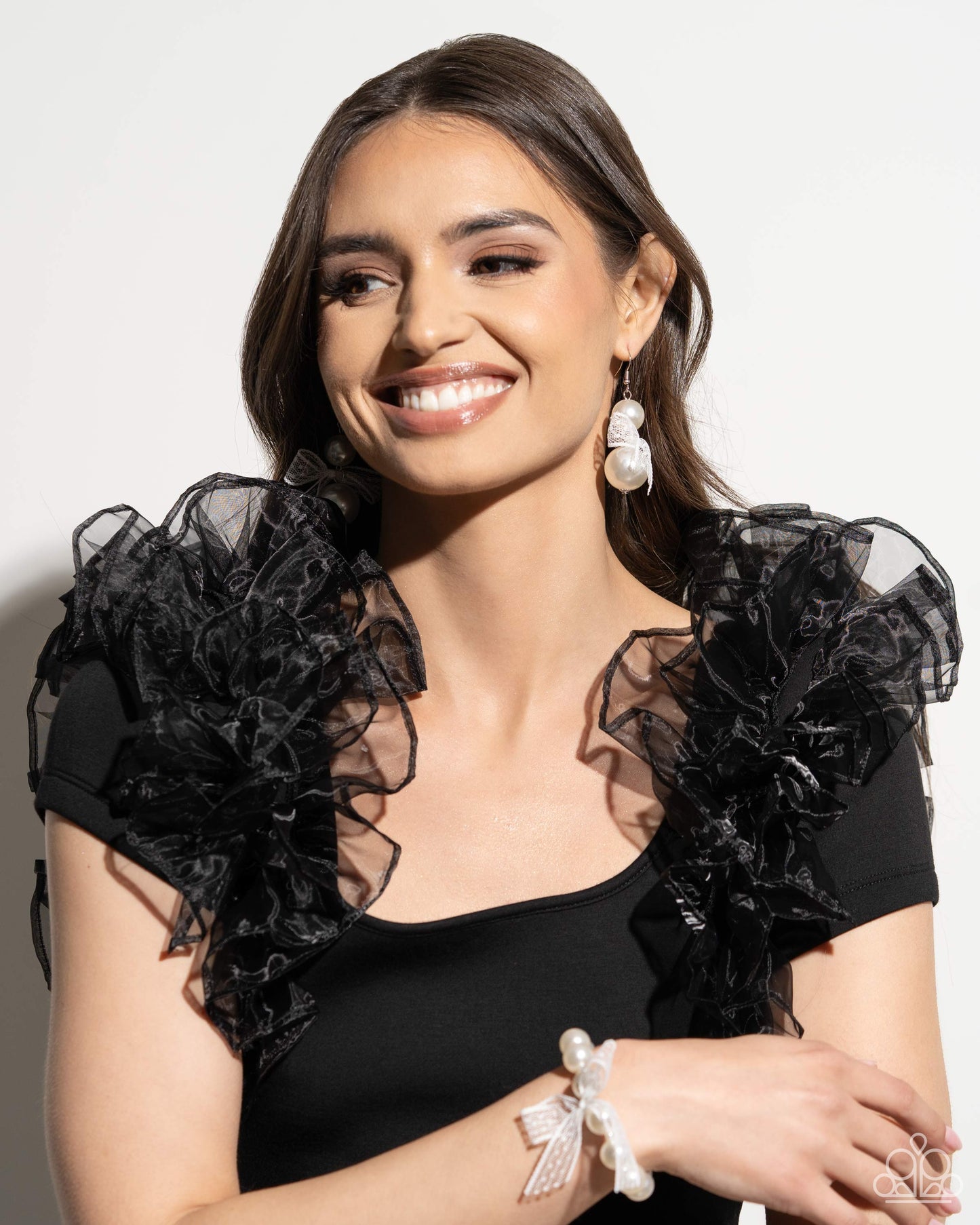 Elegance Ease - White Earring