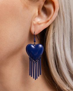 Flirty Fringe - Blue Earring
