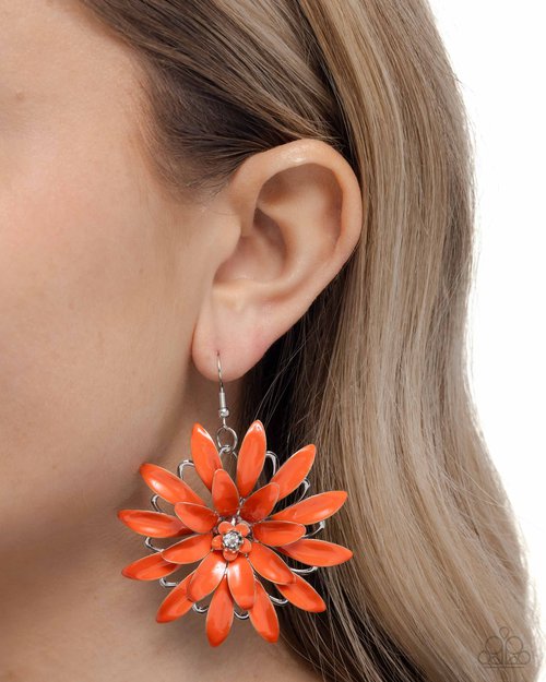 Floral Feeling - Orange Earring