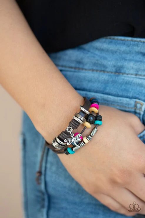 Fly High, Dragonfly - Brown Bracelet