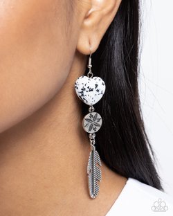 Free-Spirited Fame - White Earring