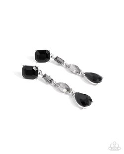 Gallery Gala - Black Necklace and Cascading Class - Black Earring - Complete Look