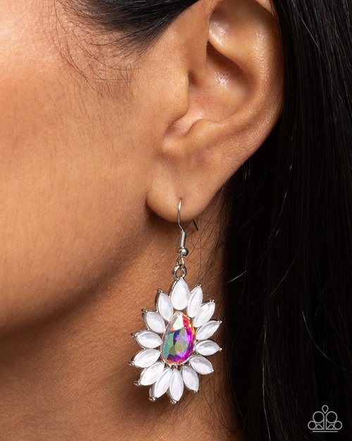 Giddy Generosity - White Earring