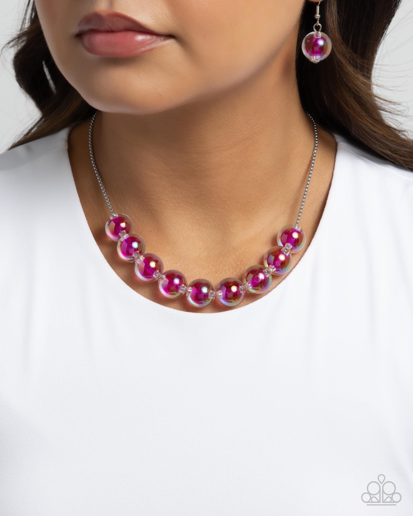 Iridescent Identity - Pink Necklace