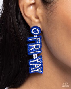 Its Friday! - Blue Earring