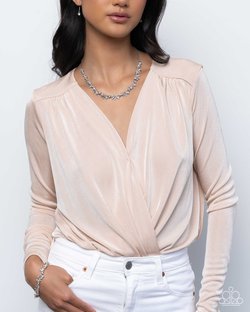 Leafy Lady - White Necklace and Leafy Lass - White Bracelet