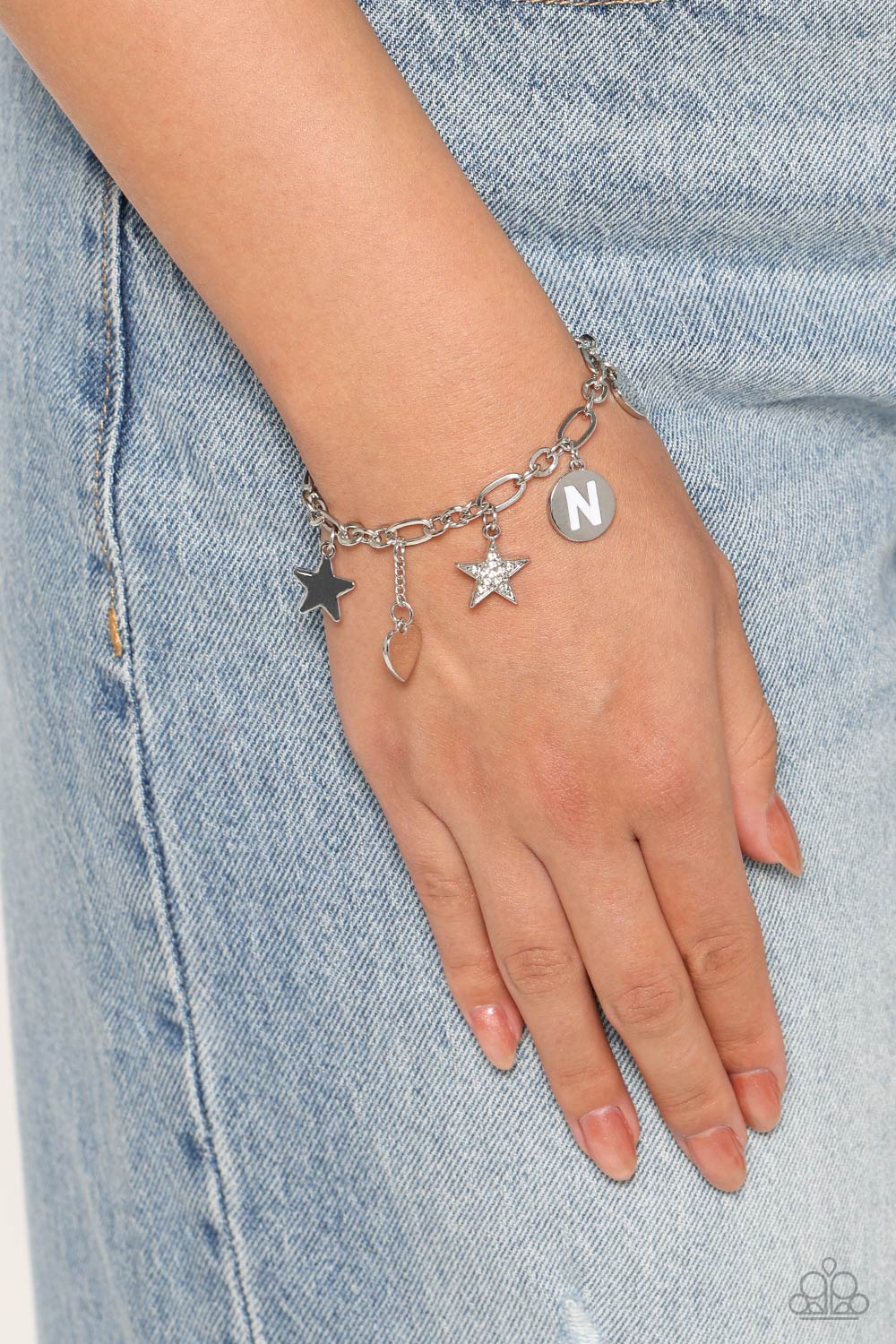 Legacy Letters - White - N - Bracelet