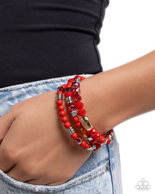 Material WHIRL - Red Bracelet