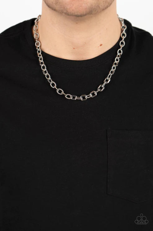 Modern Motorhead - Silver Necklace