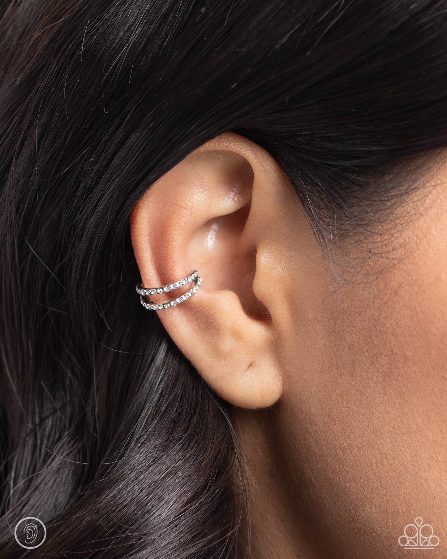 Monochromatic Mystique - White Earring