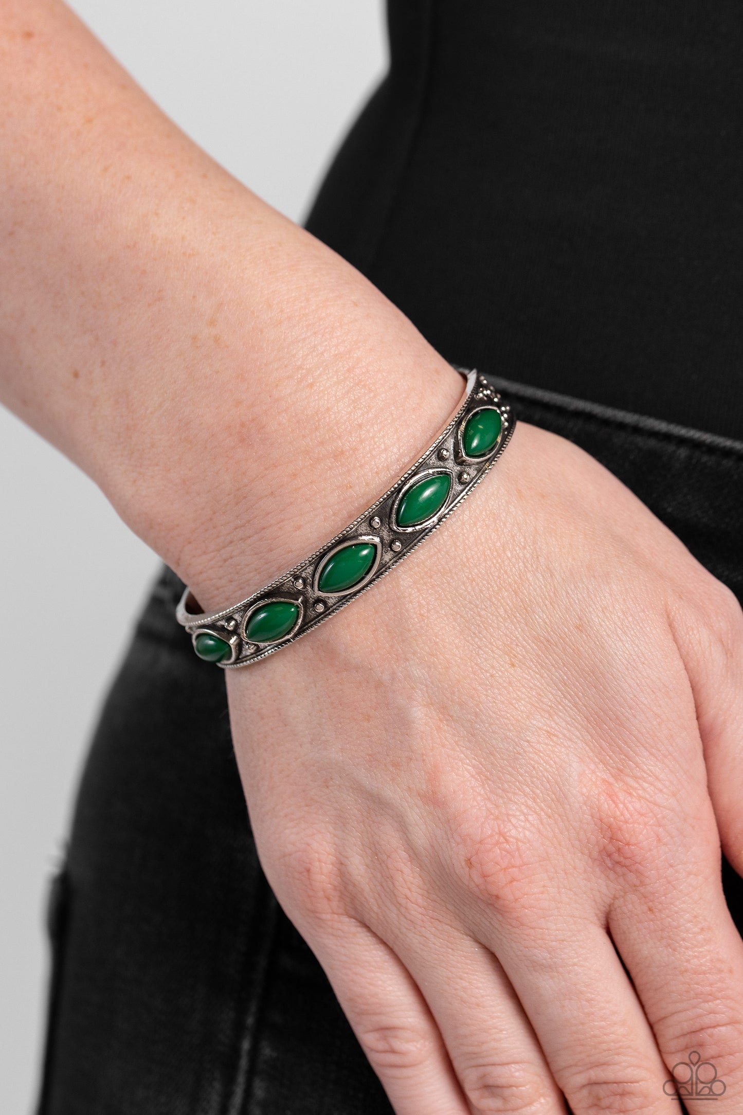 Out in the Boonies - Green Bracelet