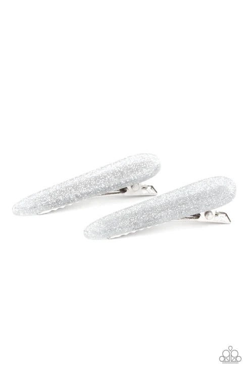 Pretty in PATRIOT - Silver Hair Clip