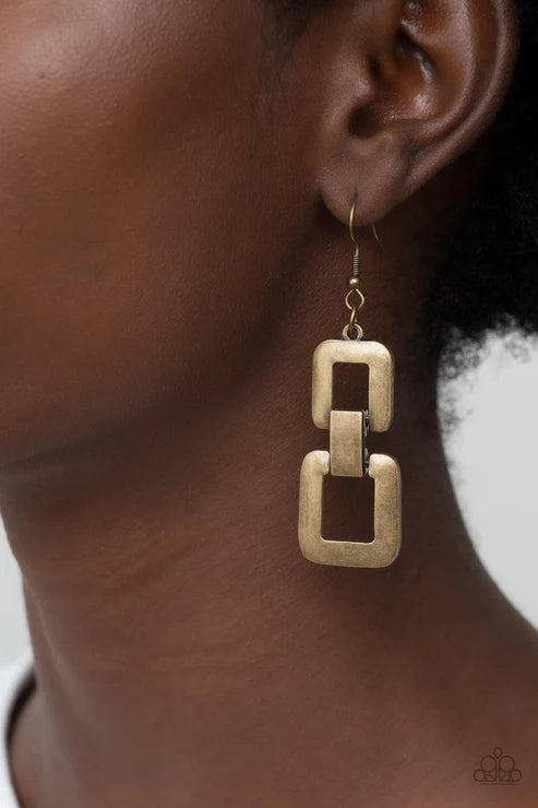 Public Square - Brass Earring