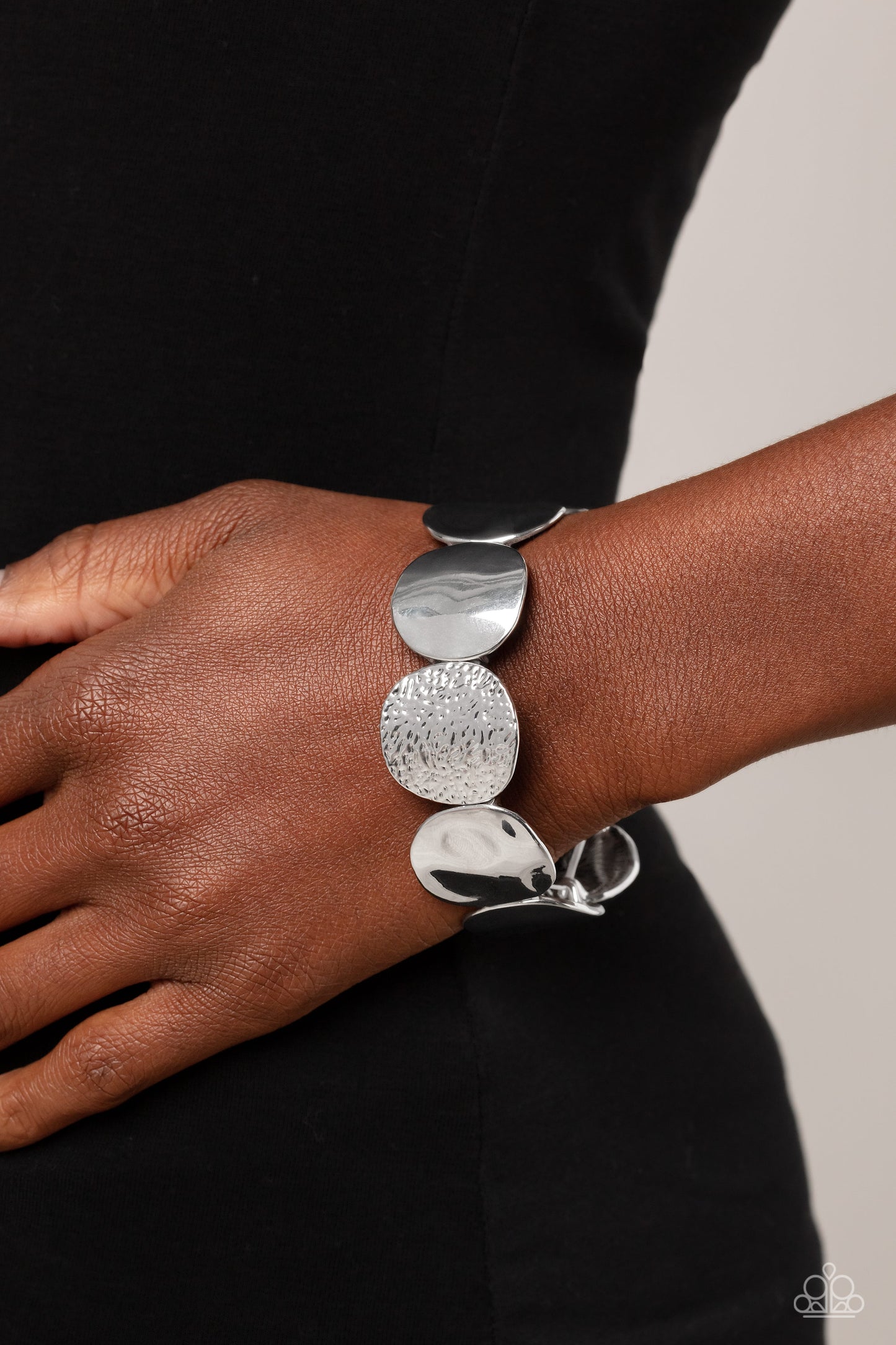 Rippling Record - Silver Bracelet