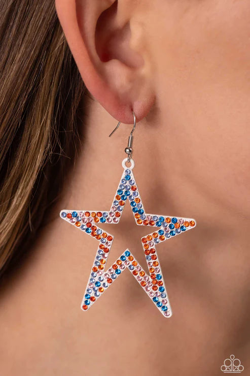 Rockstar Energy - White Earring