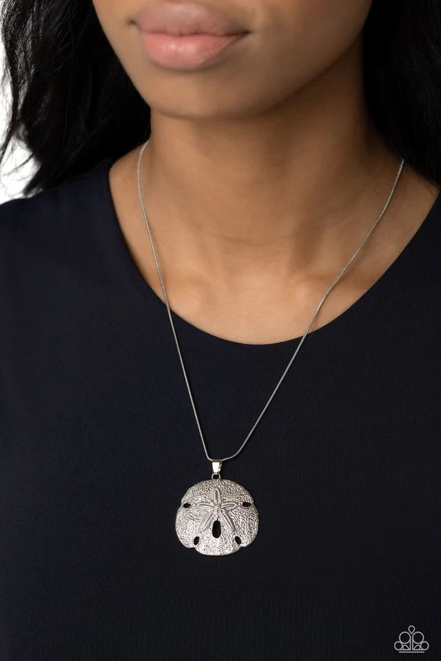 Seize the Sand Dollar - Pink Necklace