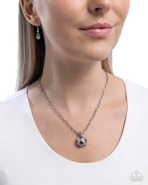 Soccer Pitch - Black Necklace