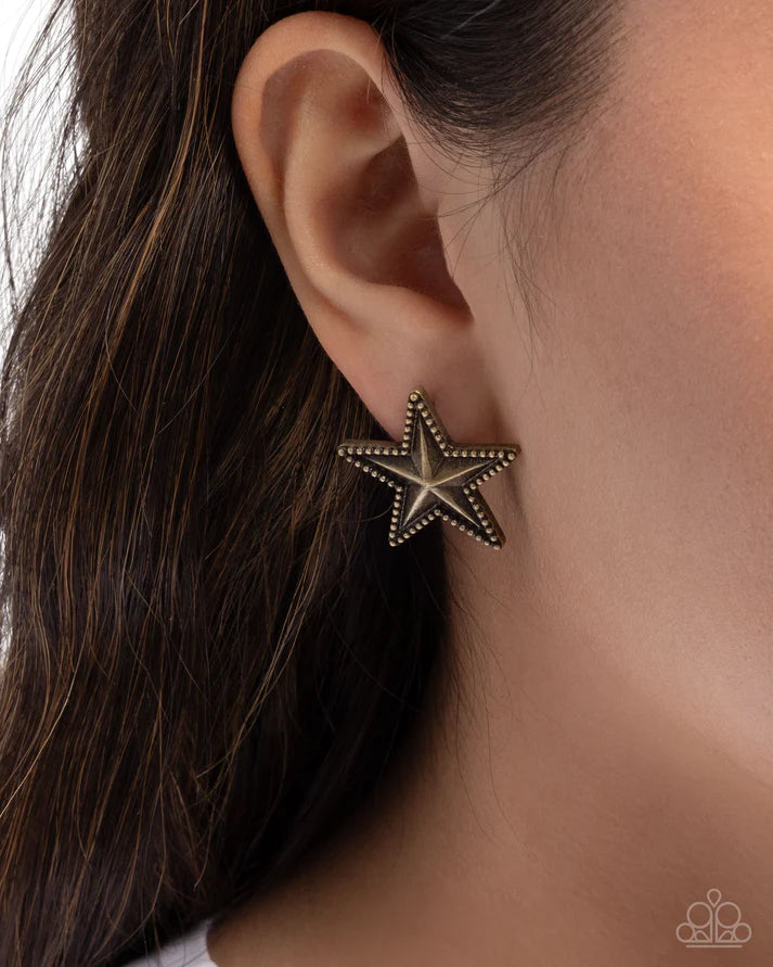 Staunch Studs - Brass Earring