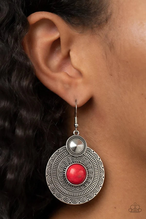 Terra Throwdown - Red Earring