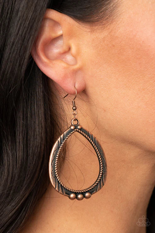 Terra Topography - Brass Earring