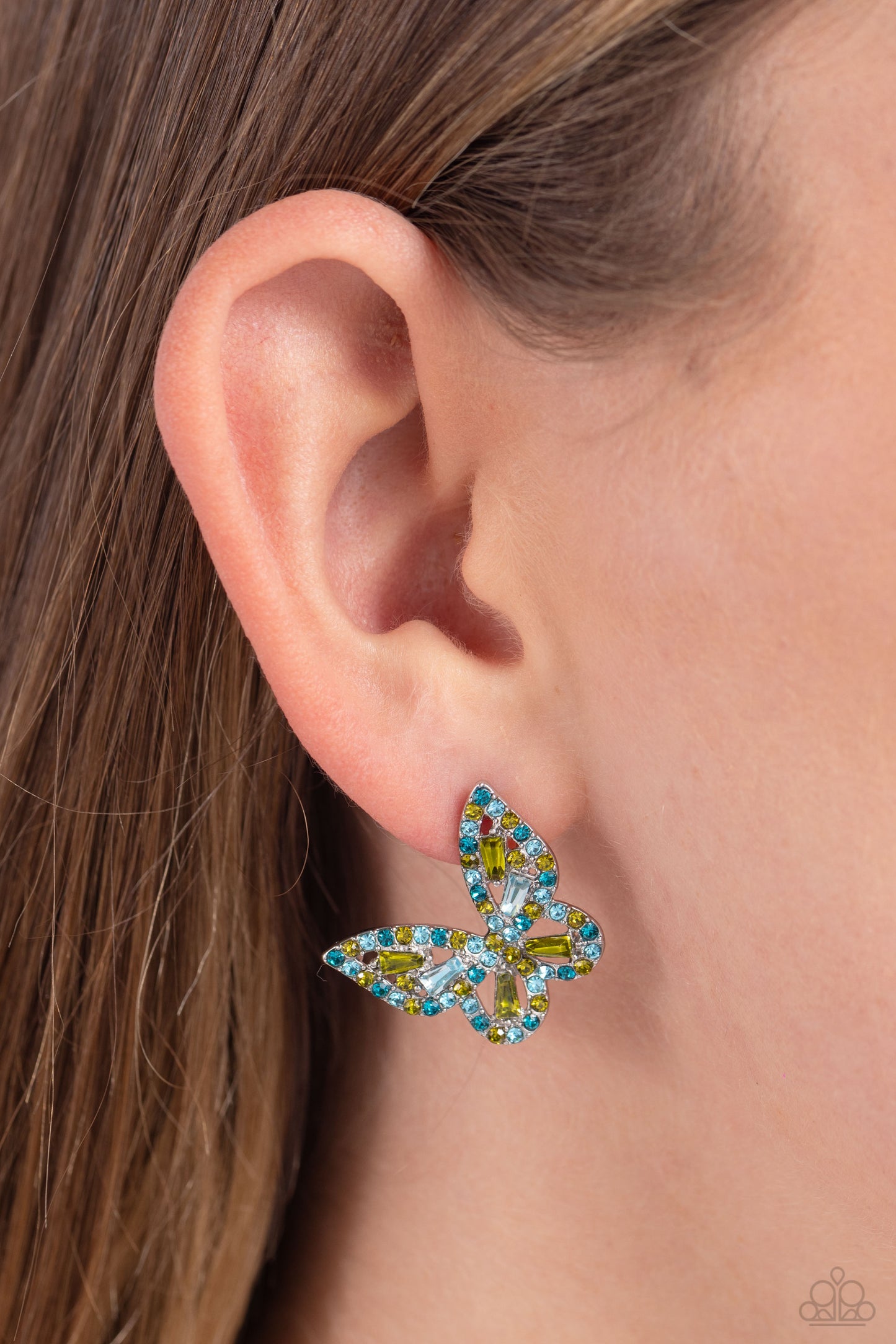 Tilted Takeoff - Green Earring
