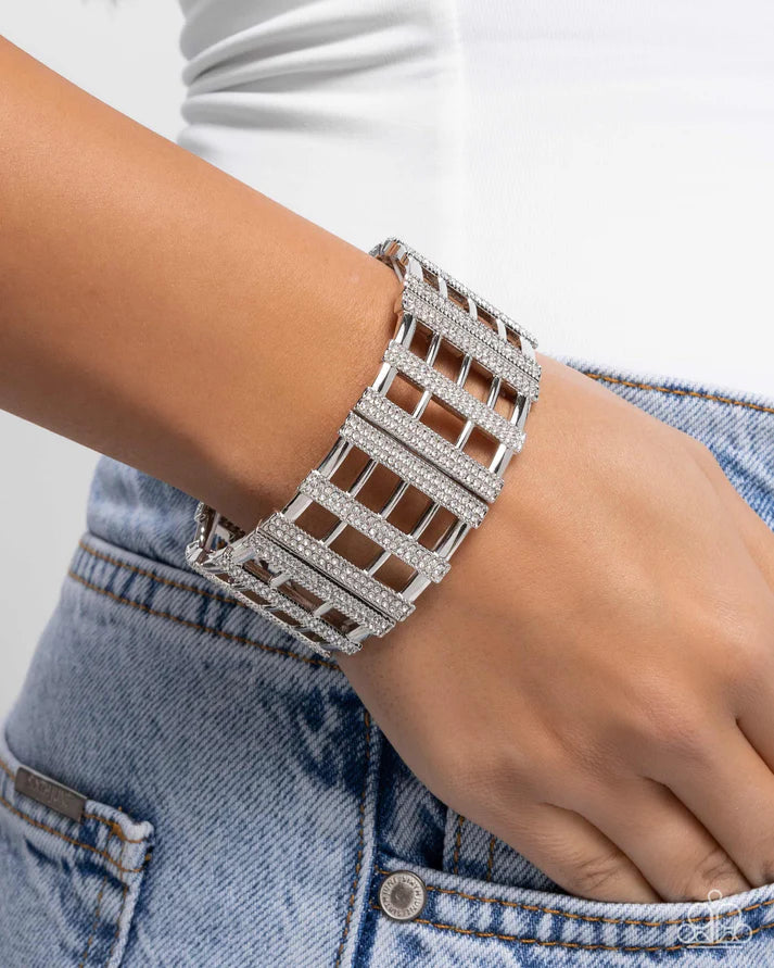 Vertical Vanity - White Bracelet