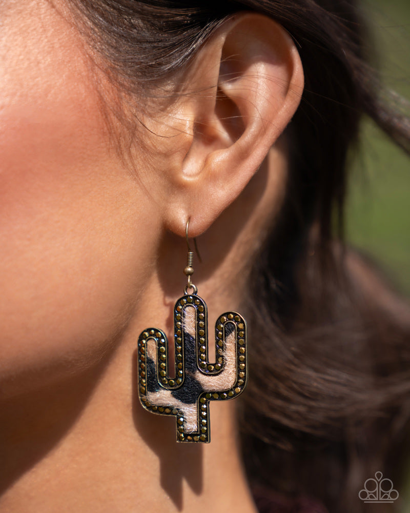 Western Worth - Brass Earring