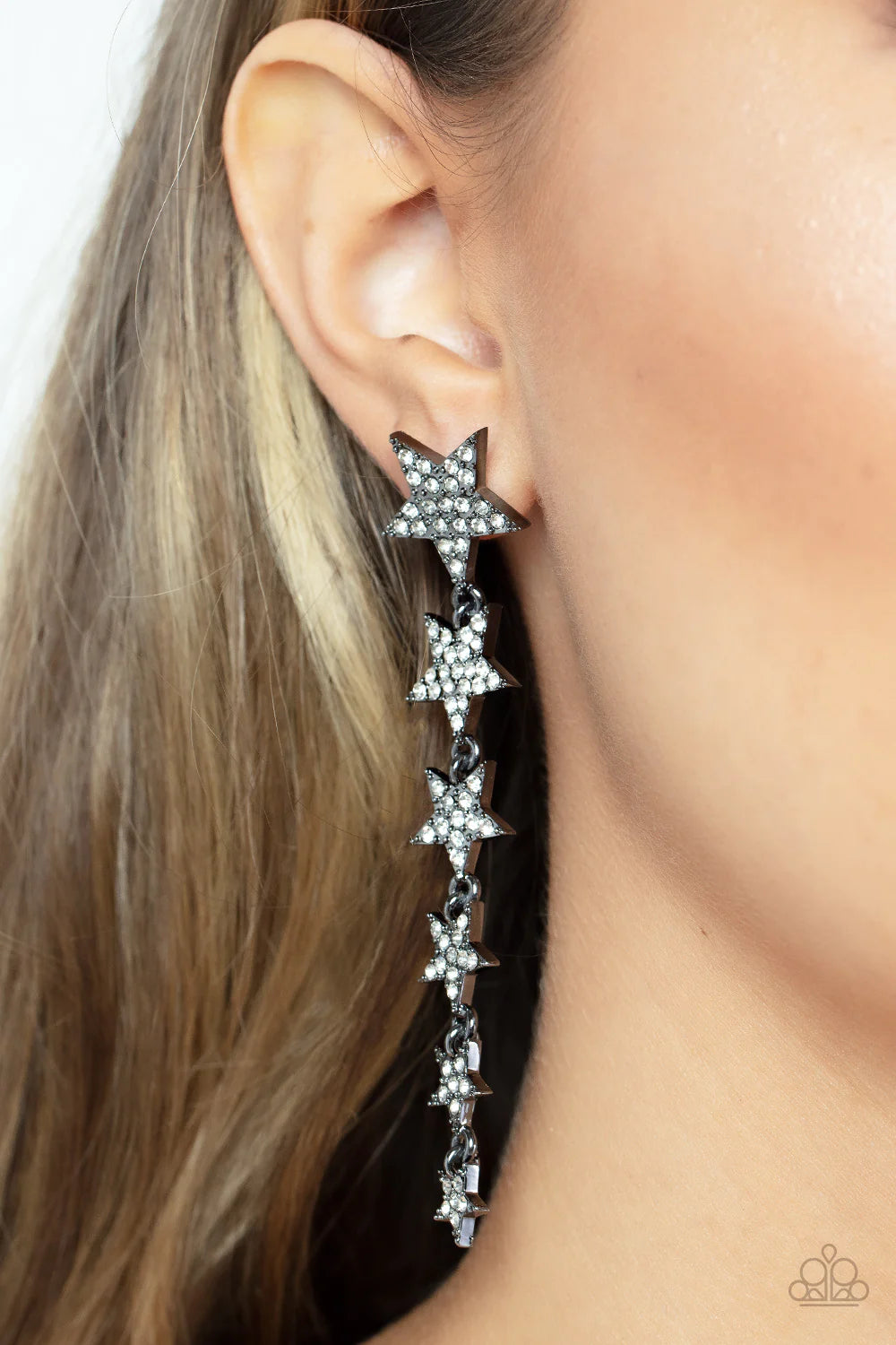 Americana Attitude Gun Metal Earring
