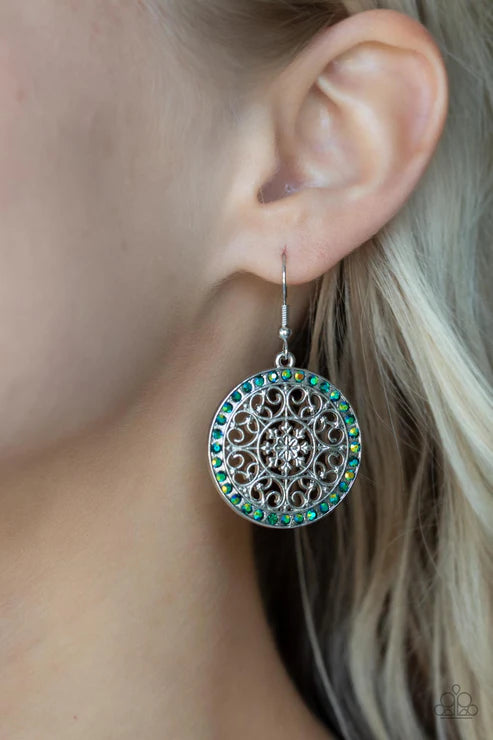 Bollywood Ballroom Green Earrings