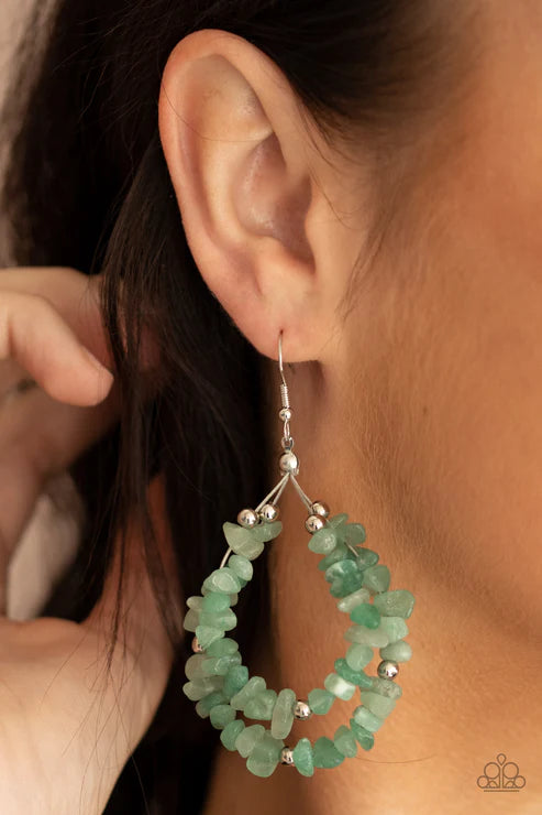 Canyon Rock Art Green Earring