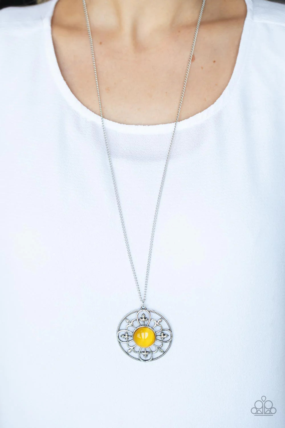 Celestial Compass Yellow Necklace