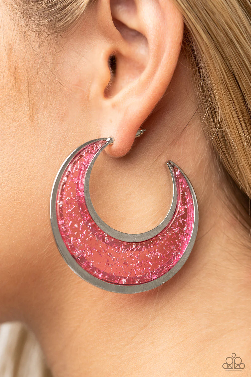 Charismatically Curvy - Pink Earring