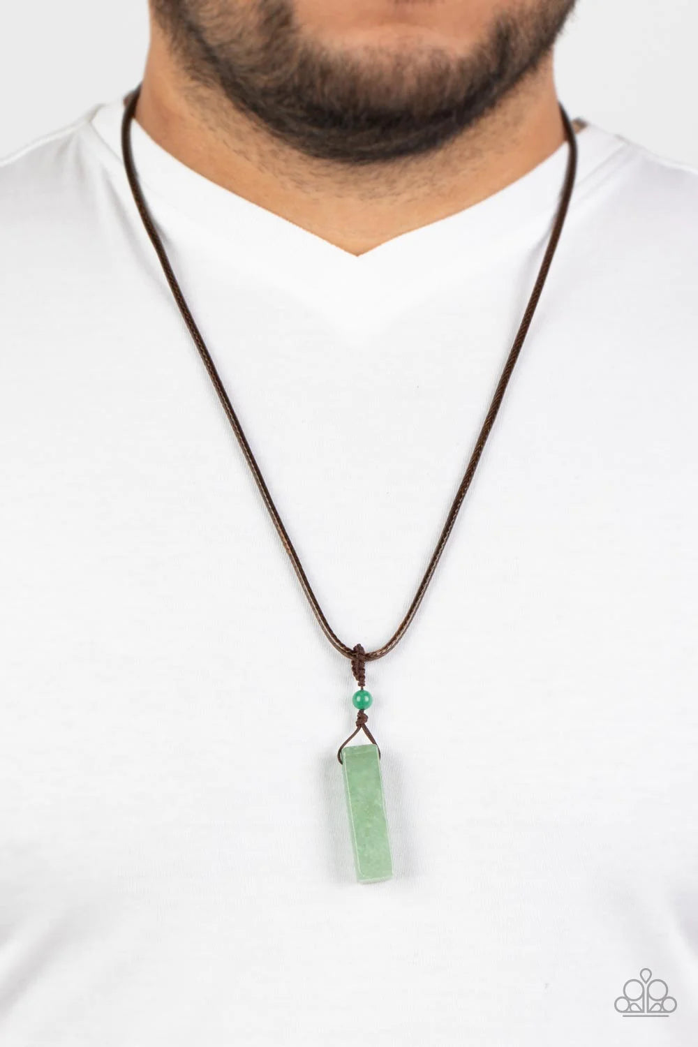 Comes back ZEN-fold Green Necklace