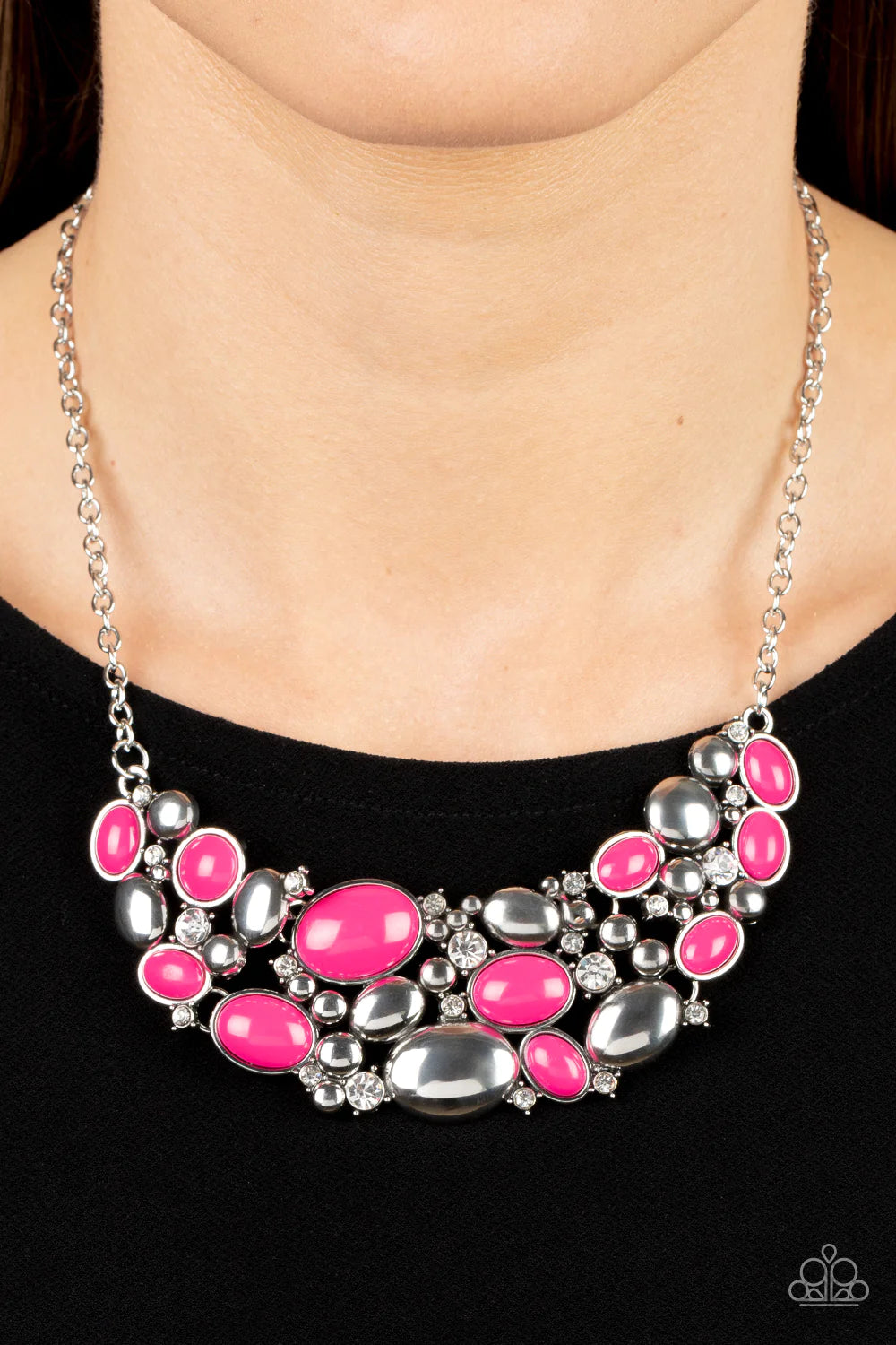 Contemporary Calamity - Pink Necklace