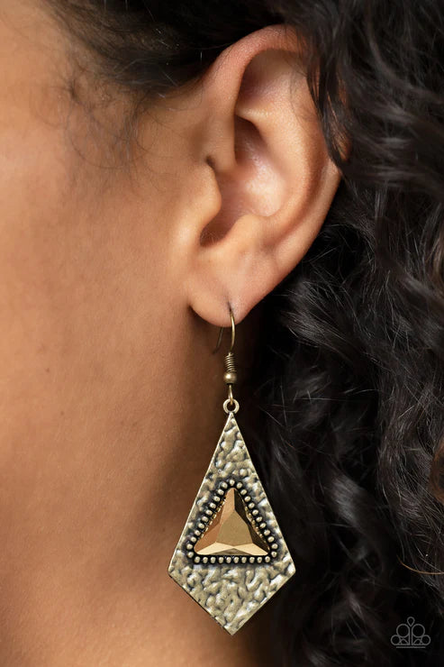 Cosmic Destination - Brass Earring