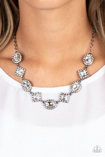 Diamond of the Season - Black Gun Metal Necklace