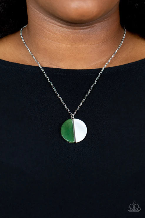 Elegantly Eclipsed Green Necklace