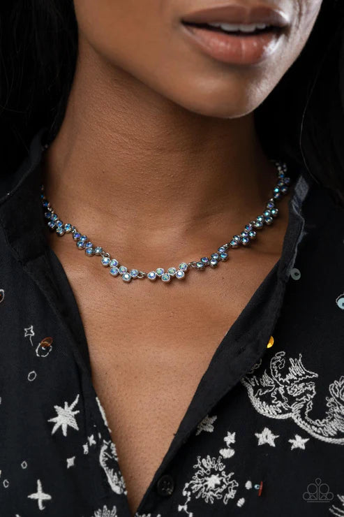 GLOWING Admiration - Blue Necklace