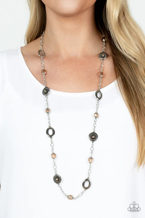 Glammed Up Goals Brown Necklace
