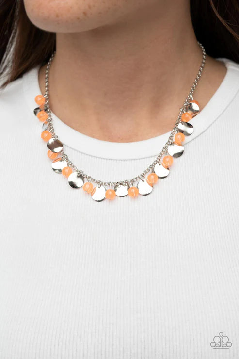Having a Wonderful CHIME - Orange Necklace